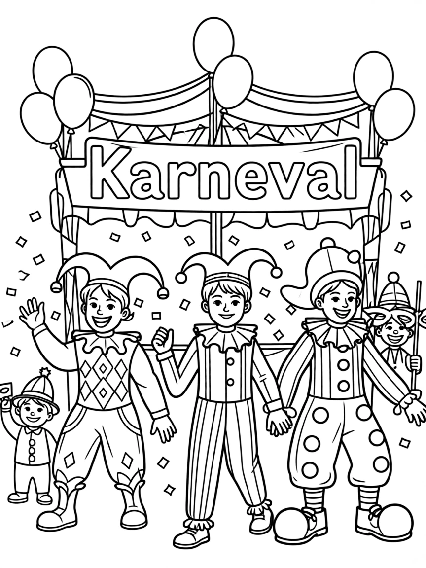 (Germany) People wearing fun costumes at a Carnival parade (German Karneval festival)