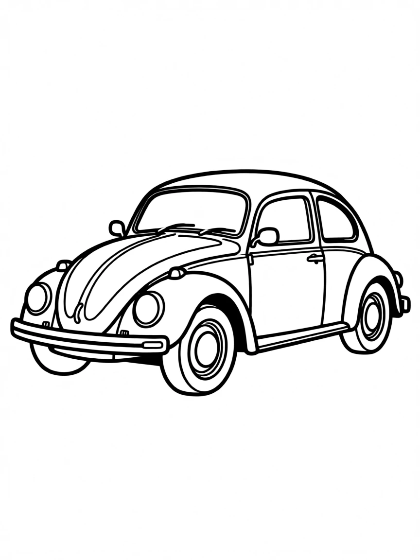 (Germany) A classic Volkswagen Beetle car (an iconic German automobile)
