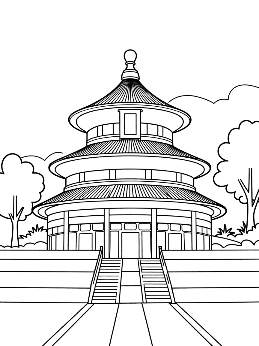 (China) The Temple of Heaven with its round layered roof in Beijing