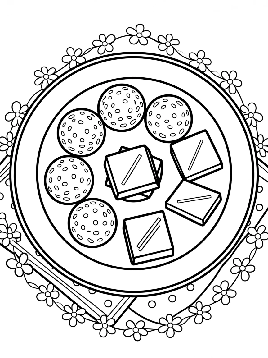 (India) A plate of Indian sweets and treats (like ladoos and barfi)