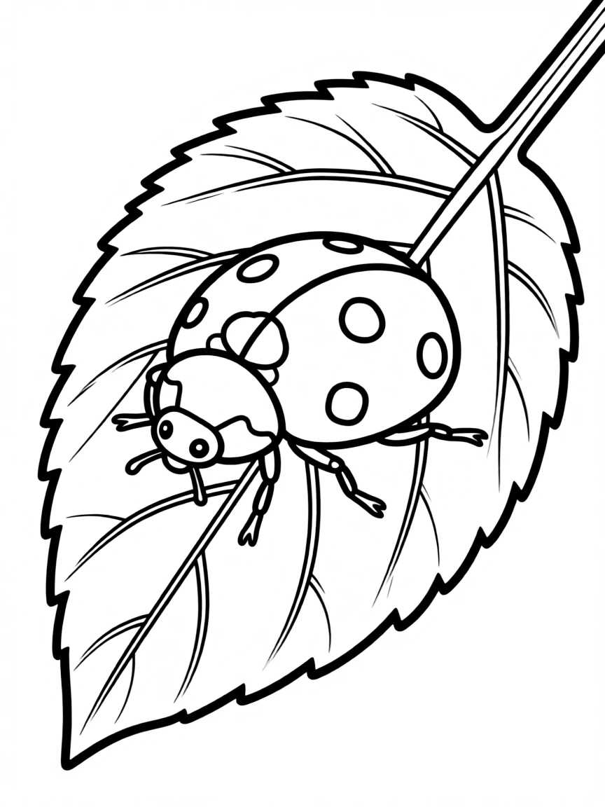 (Finland) A seven-spot ladybug (national insect) resting on a summer leaf.
