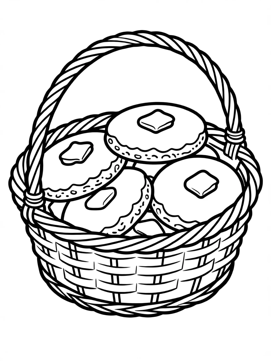 (Finland) A basket of freshly baked Karelian pies with butter on top.