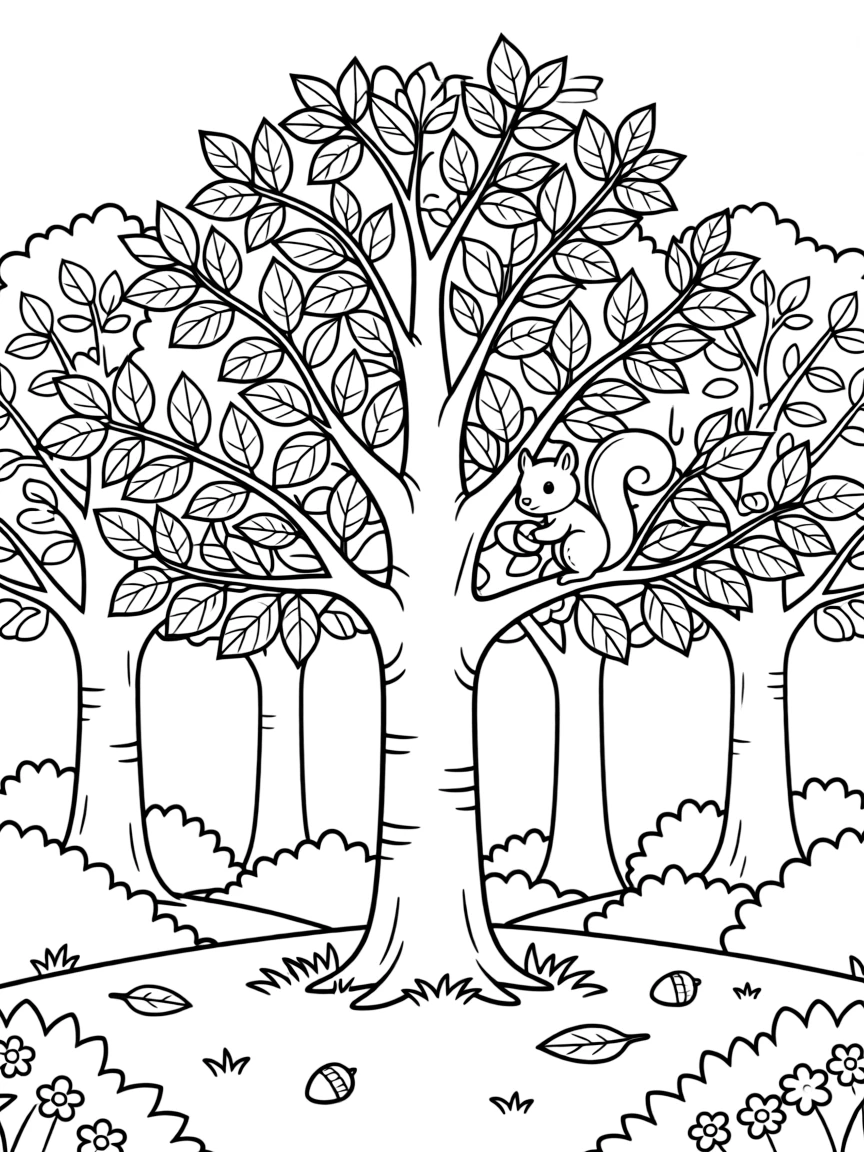 (Denmark) The green beech trees in a forest (Denmark’s beloved national tree).