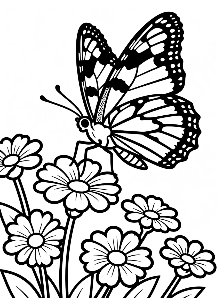 (Denmark) A small tortoiseshell butterfly (national insect) fluttering over flowers.