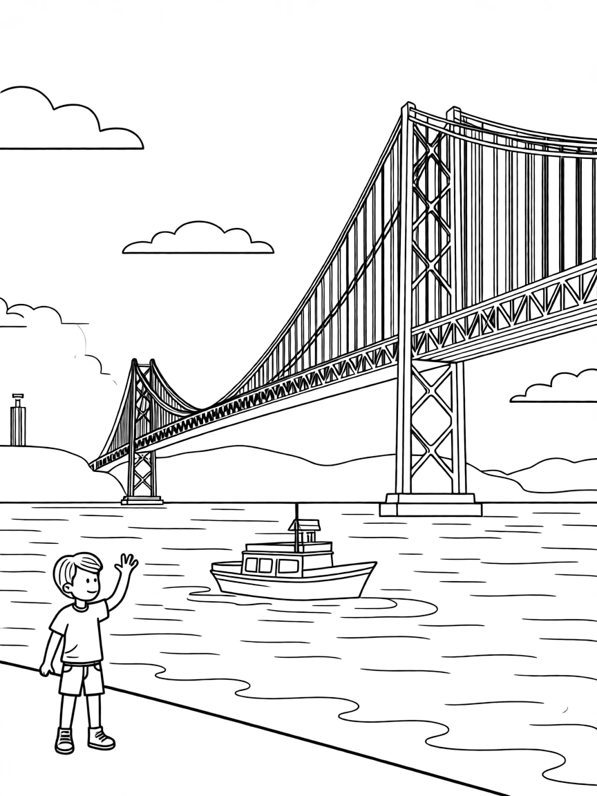 (Portugal) The 25 de Abril Bridge stretching over the Tagus River in Lisbon.
