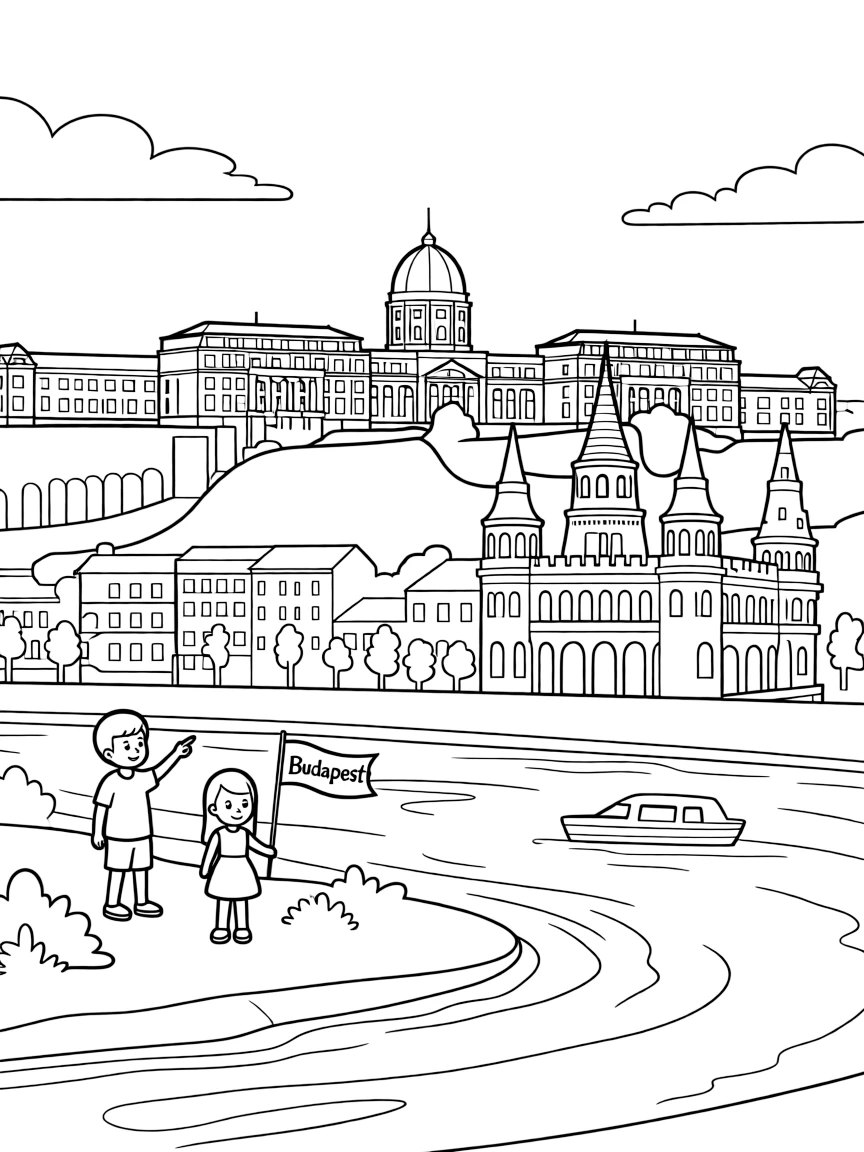 (Hungary) Historic Buda Castle and the fairy-tale Fisherman’s Bastion overlooking Budapest