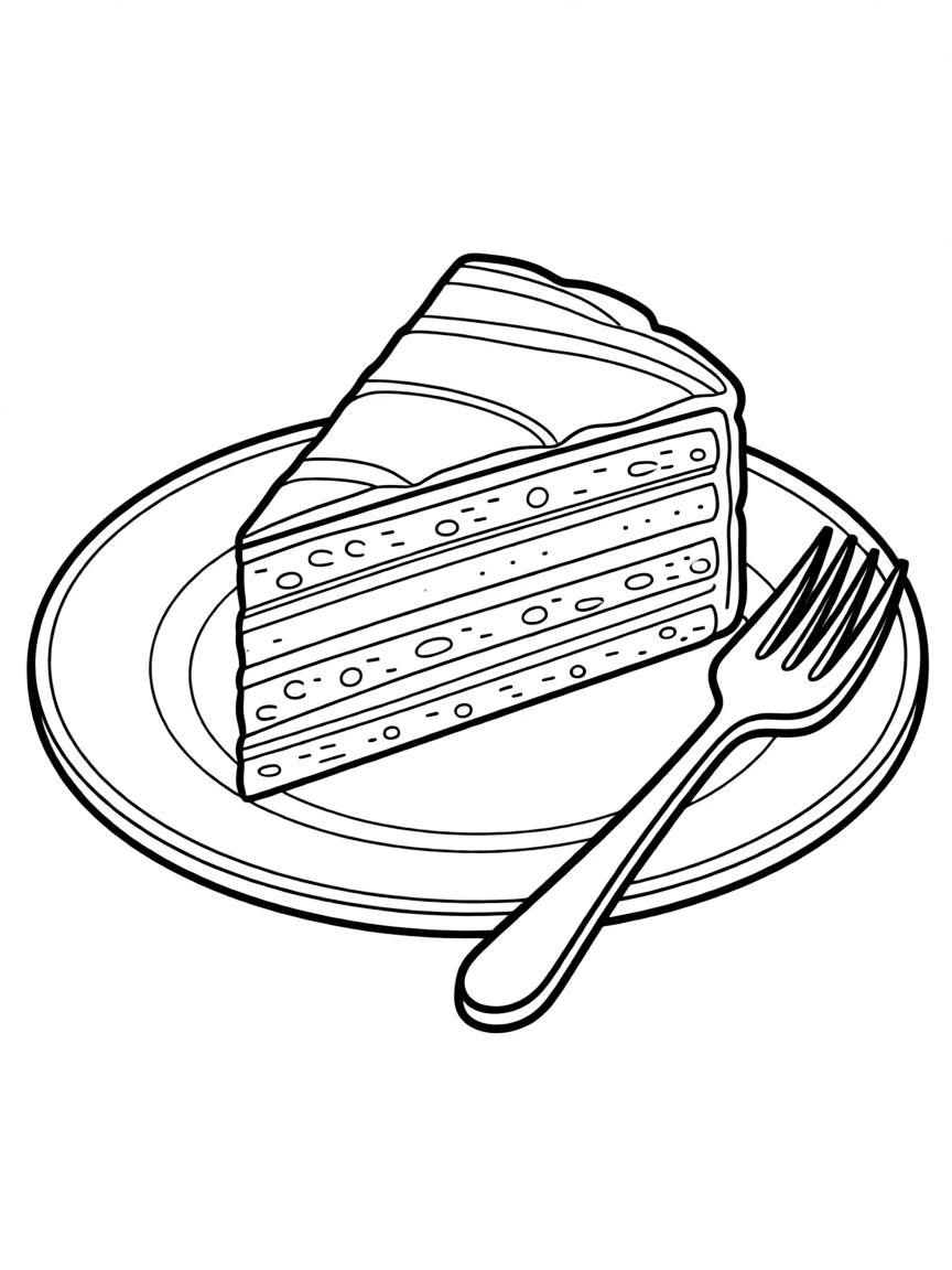 (Hungary) A slice of Dobos torte (layered chocolate cake with caramel top) on a plate