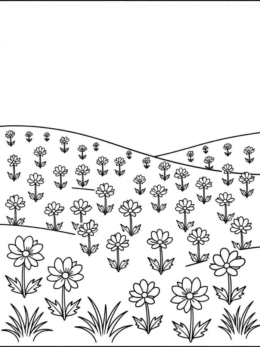 (Israel) A green hillside covered in spring wildflowers like red anemones (Israel’s kalanit)