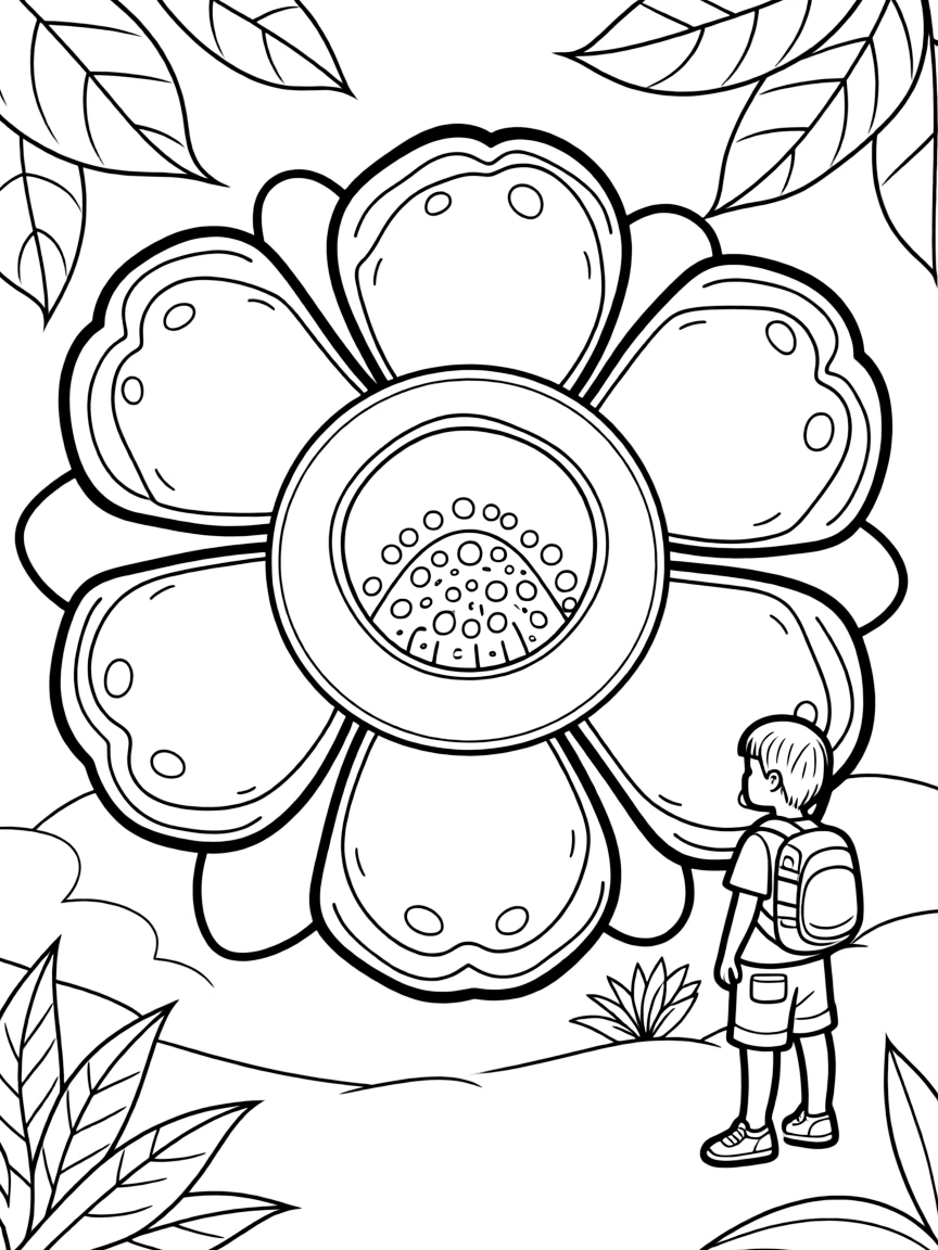 (Malaysia) The rafflesia, the world’s largest flower, blooming on the rainforest floor