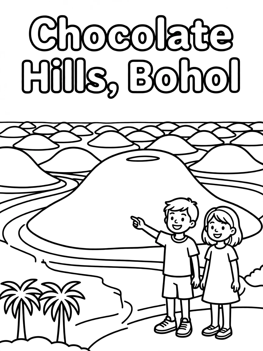 (Philippines) The Chocolate Hills in Bohol – hundreds of round hills turning brown in the dry season
