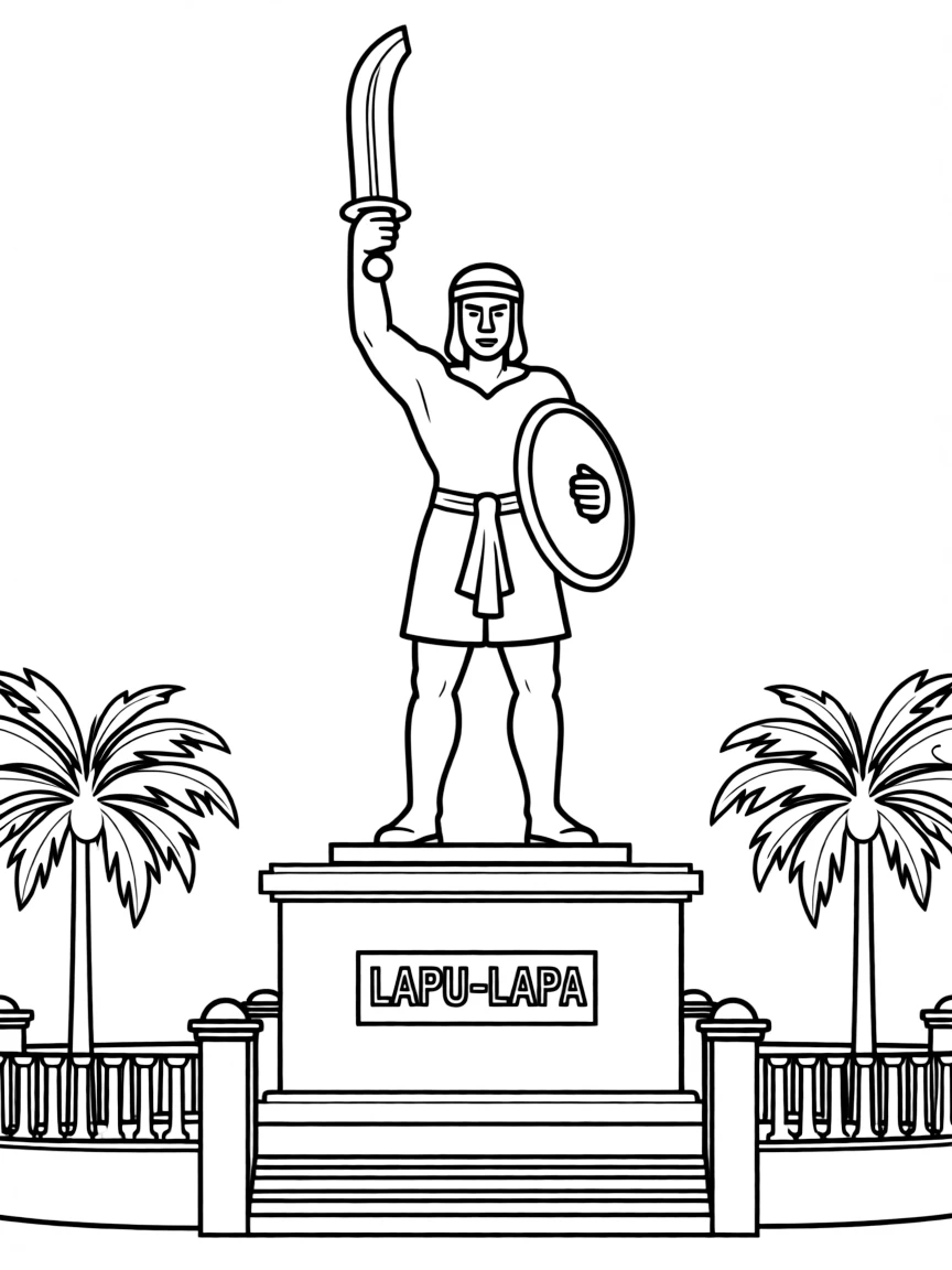 (Philippines) The giant Lapu-Lapu statue at Mactan Shrine in Cebu (honoring the Filipino hero Lapu-Lapu)