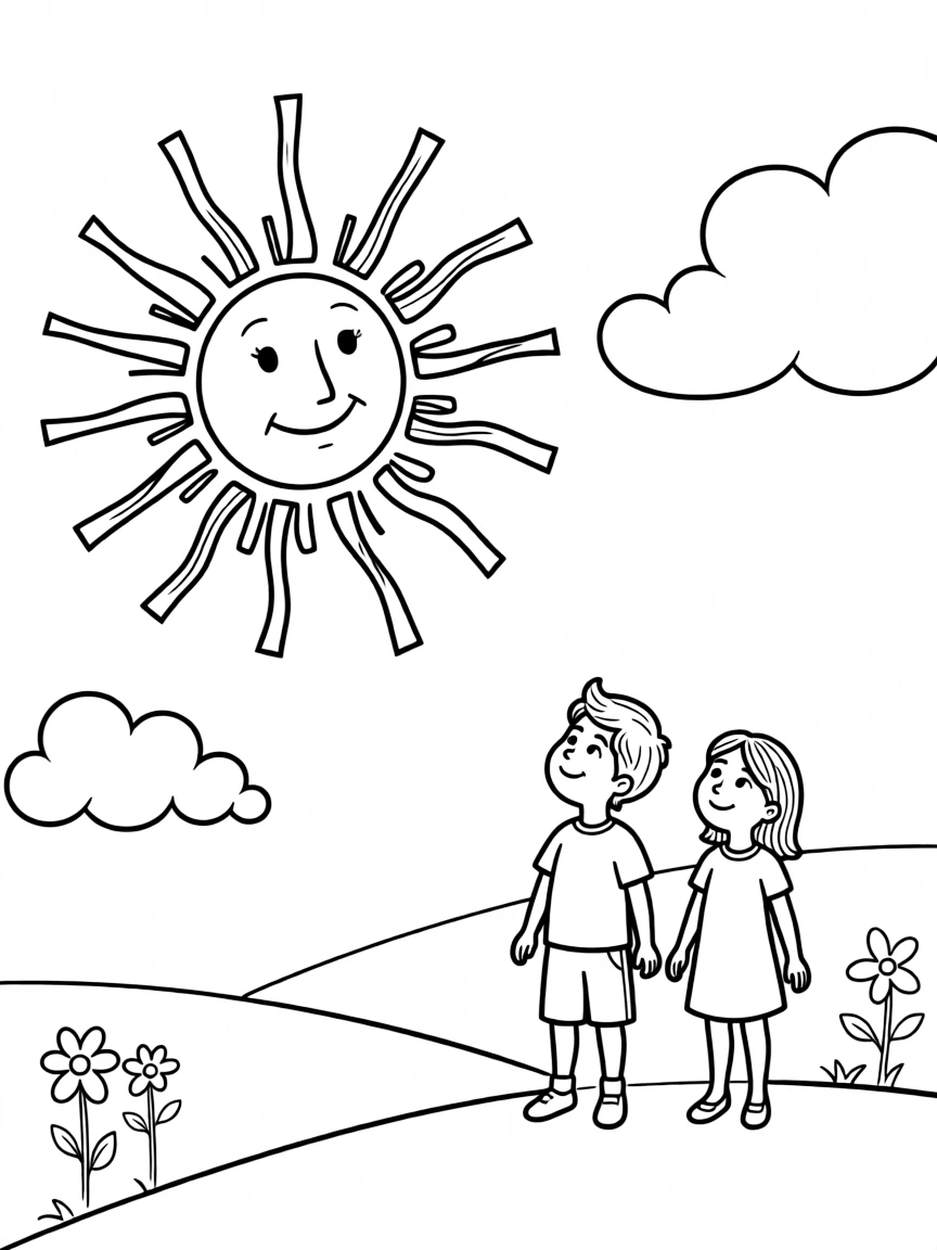 (Argentina) The Sun of May (bright yellow sun face) from Argentina’s flag shining in the sky.