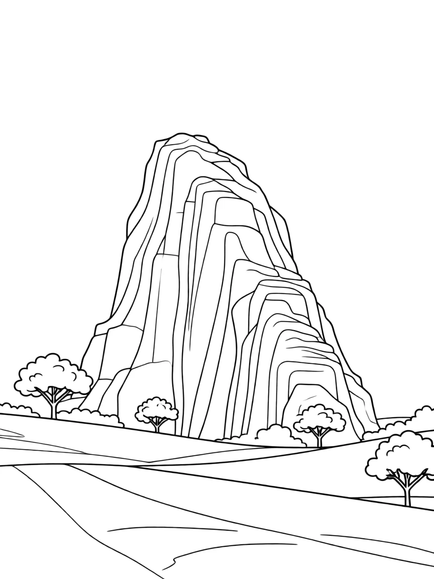 (Nigeria) The massive Zuma Rock monolith rising from the plains near Abuja.