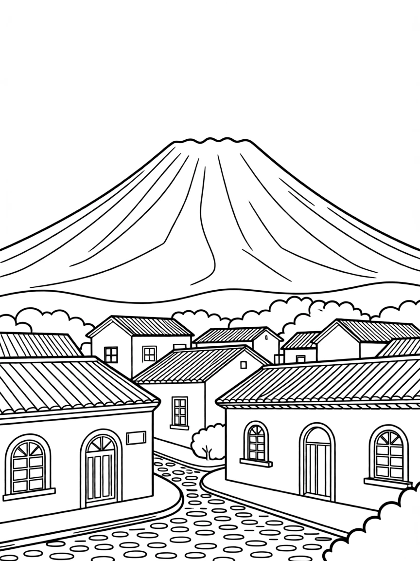 (Peru) The cone-shaped Misti Volcano towering above the colonial city of Arequipa.