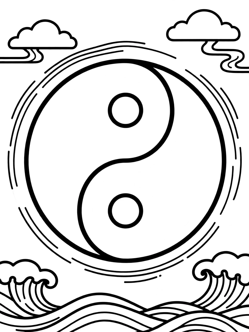 (China) A yin yang symbol circle (philosophical symbol from China)