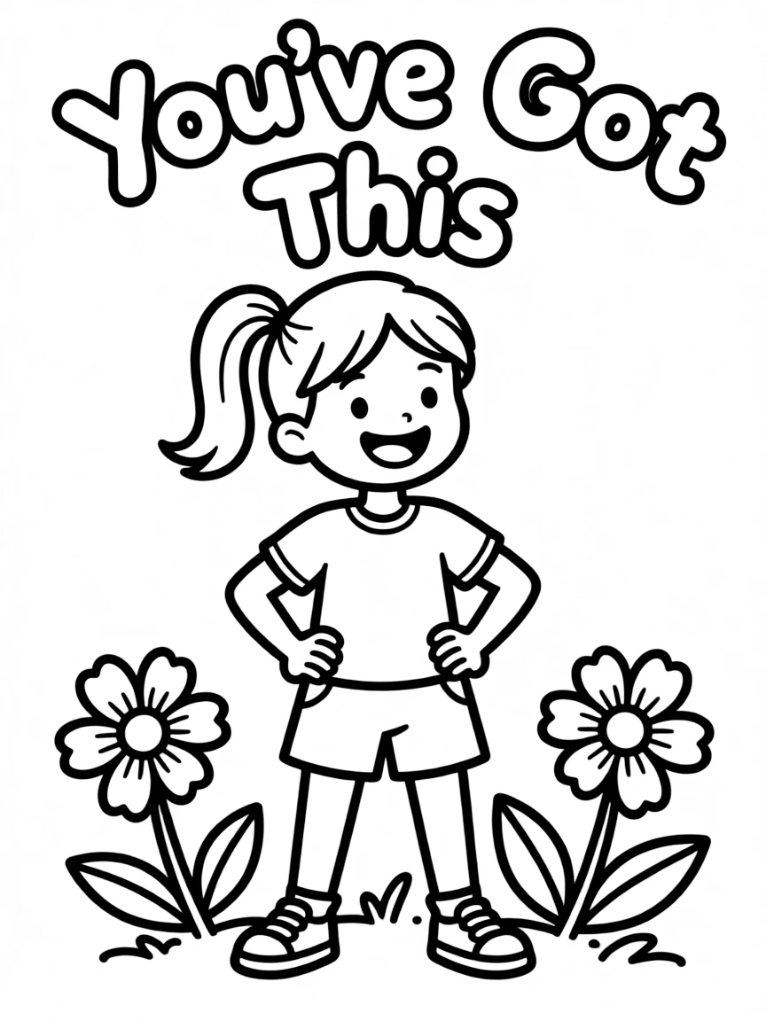 **You've Got This** encouraging coloring page, include the text "You've Got This".