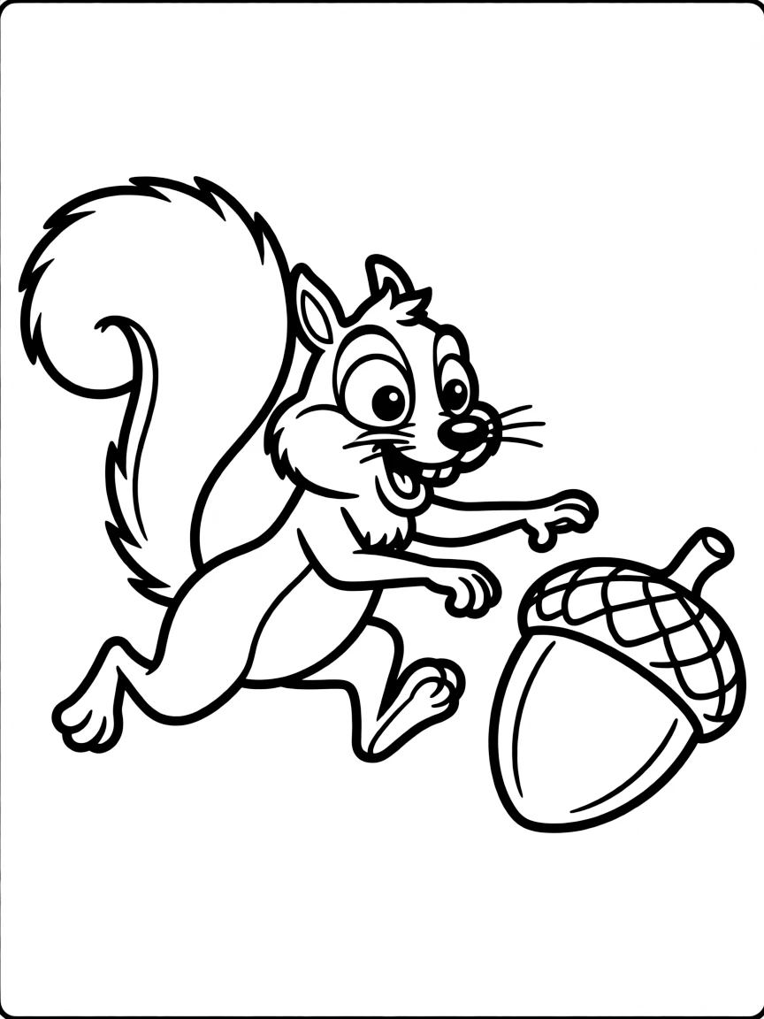 (Ice Age) Scrat the squirrel chasing his beloved acorn