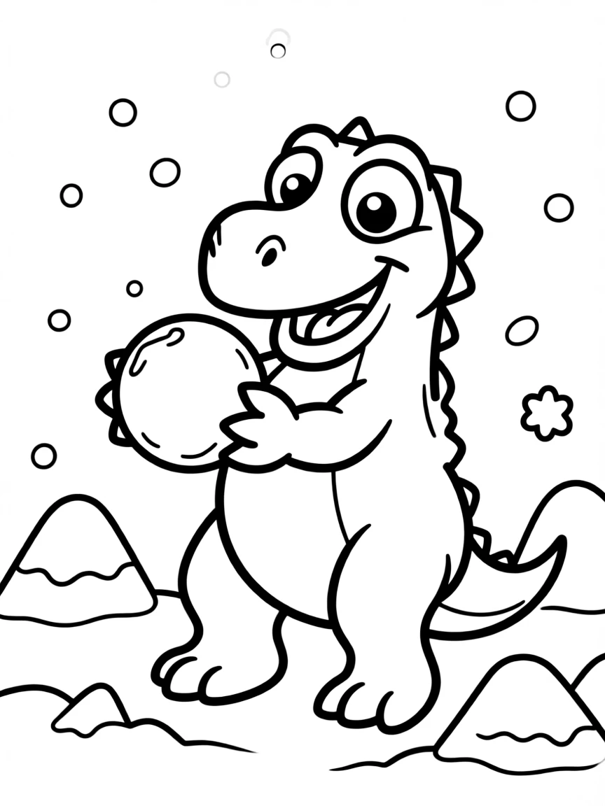 (Ice Age) Baby Roshan playing with a snowball