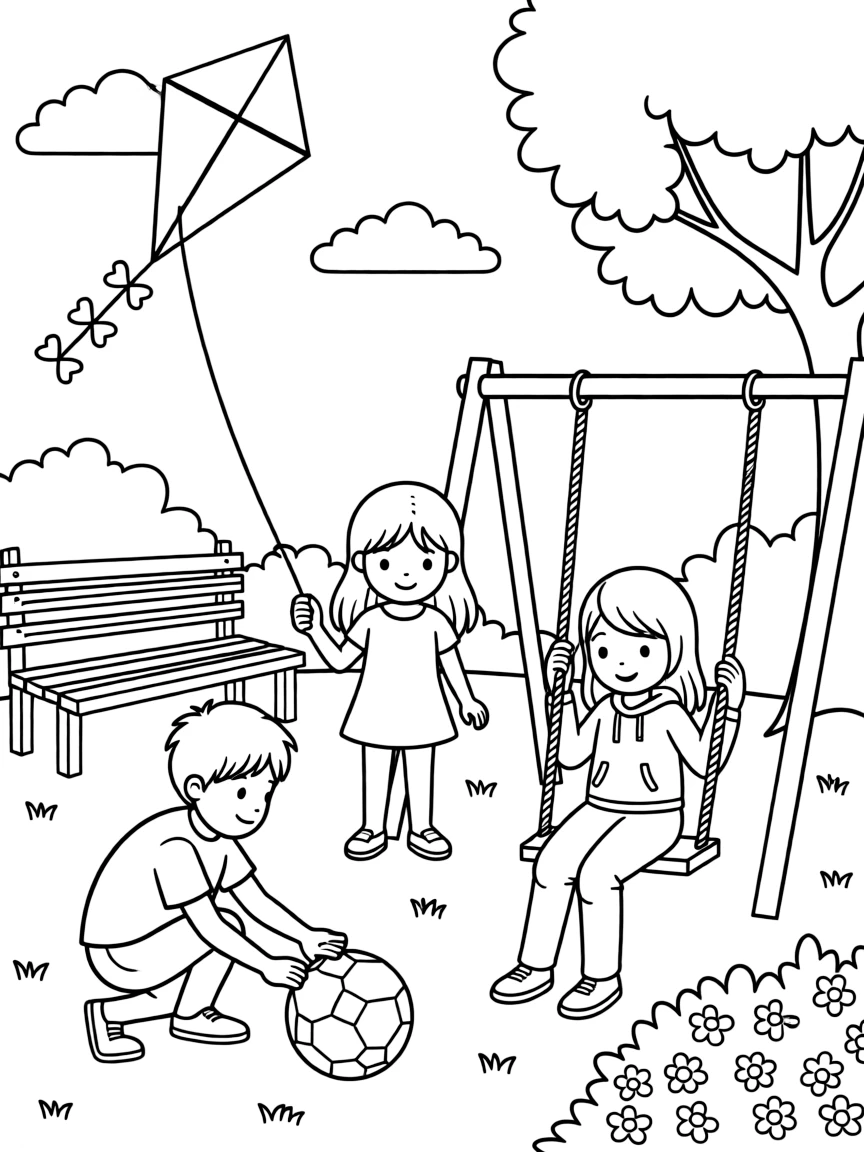 Children playing in the park
