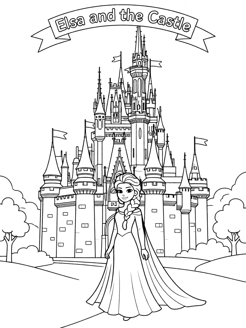 Elsa and the castle