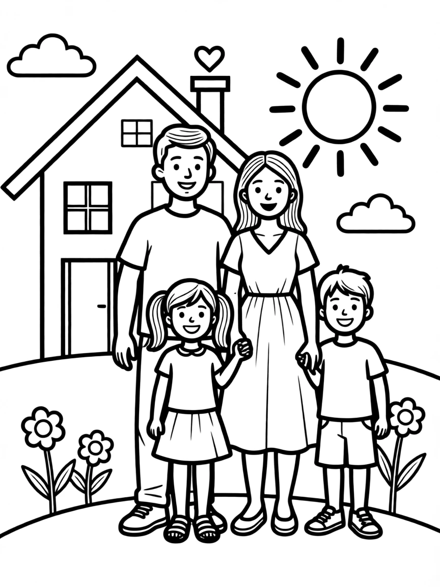 A happy family.