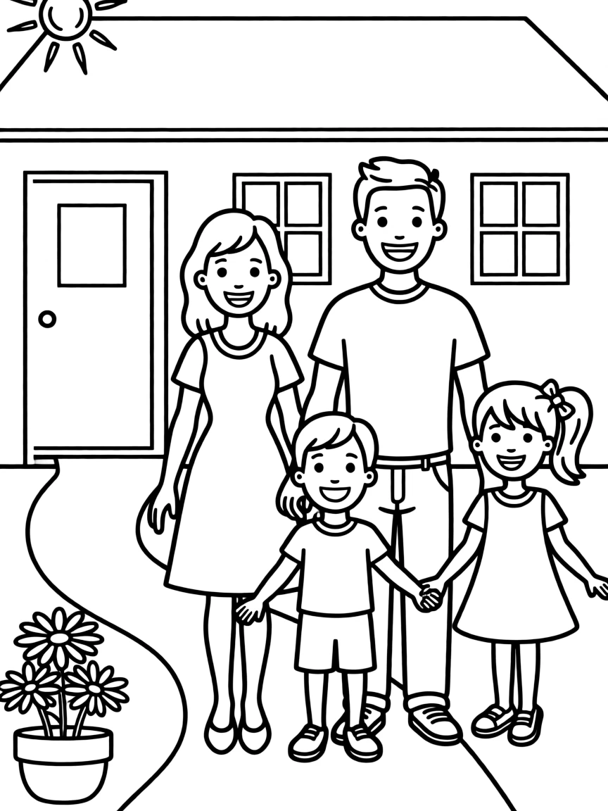 A happy family.