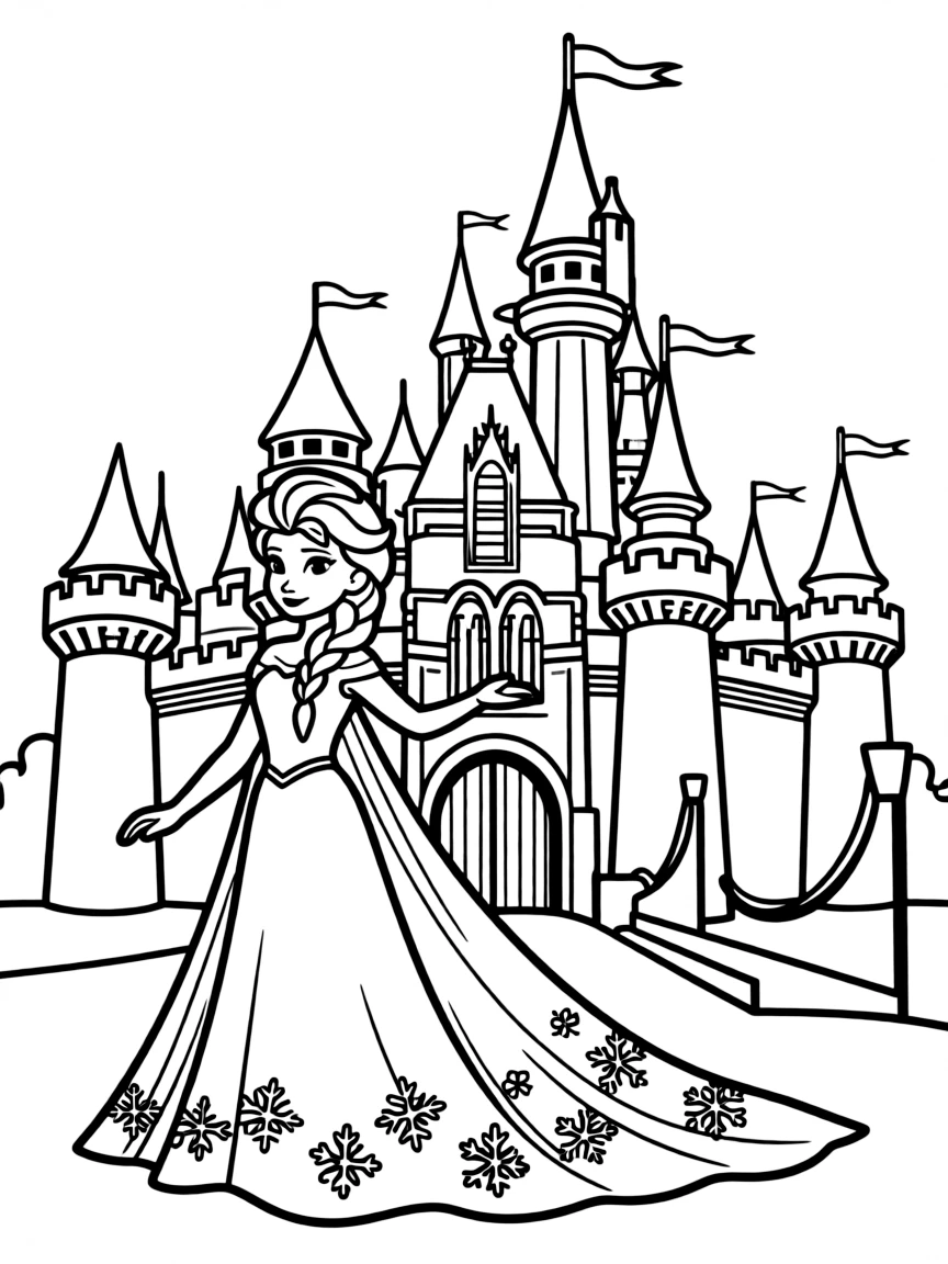 Elsa and the castle