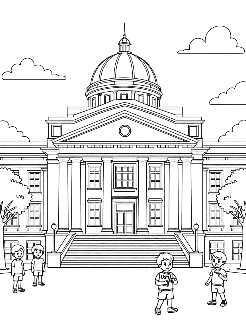 (Philippines) The University of Santo Tomas Main Building in Manila (Asia’s oldest university) with its classic architecture