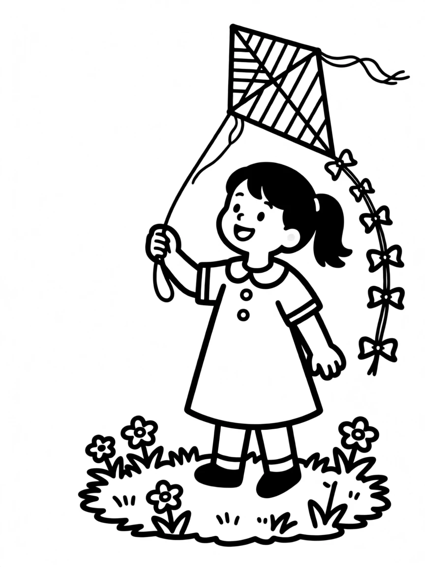A girl with dark hairs
