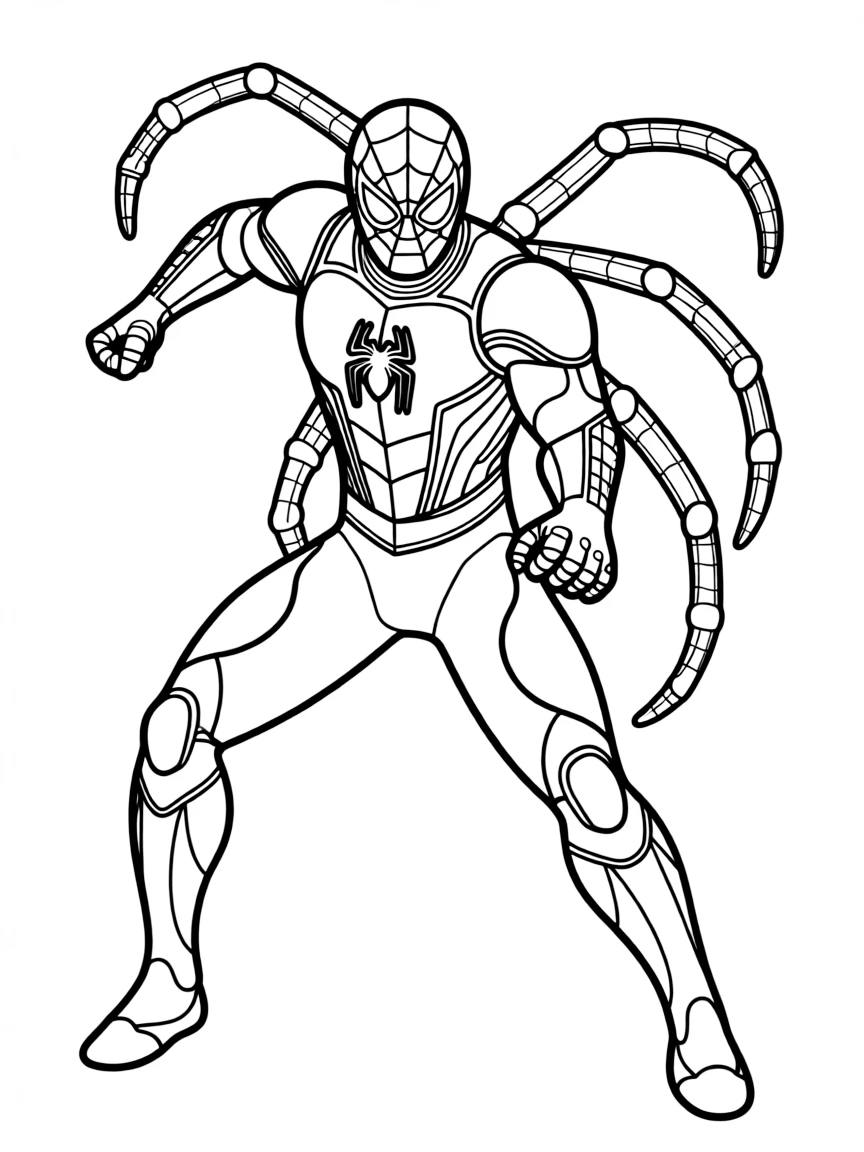 Spider-Man in his Iron Spider armor