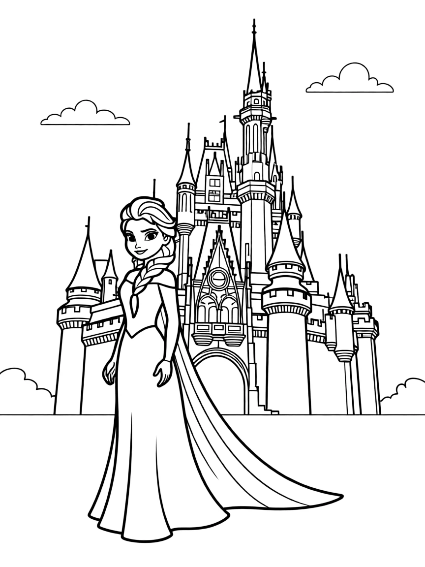 Elsa and the castle