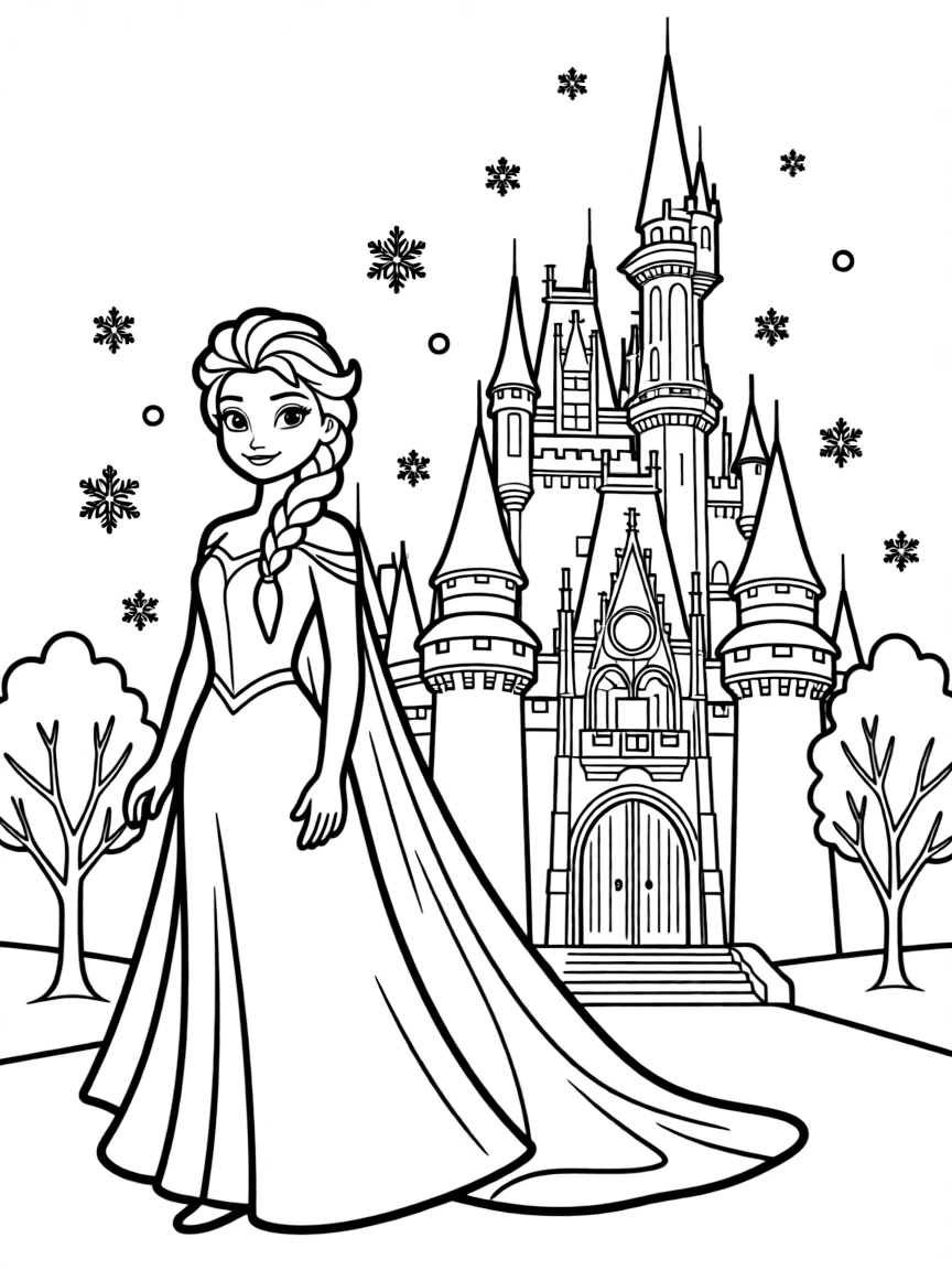 Elsa and the castle