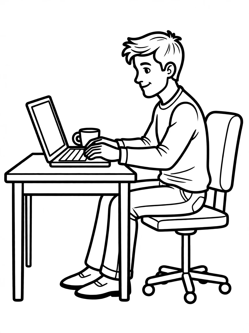 Mark Zuckerberg coding.