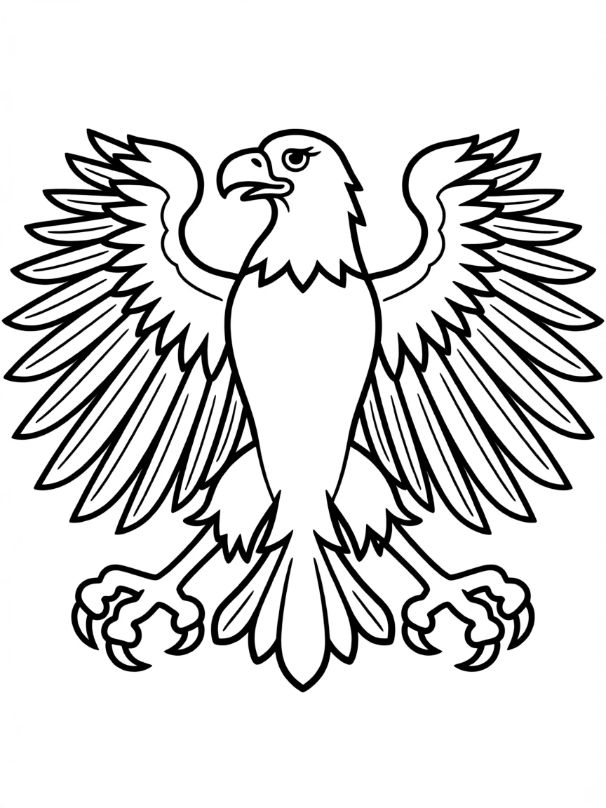 (Germany) The federal eagle (German eagle emblem) with wings spread