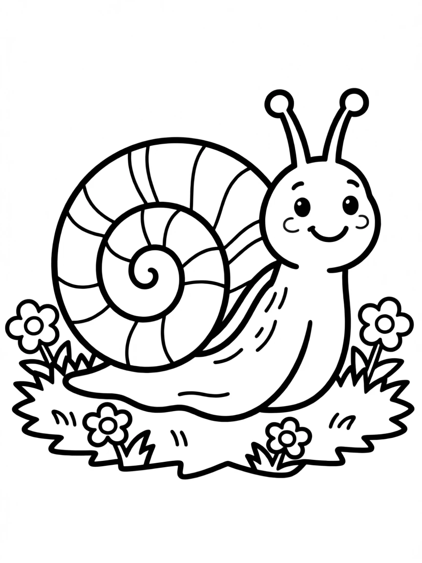 A cute snail