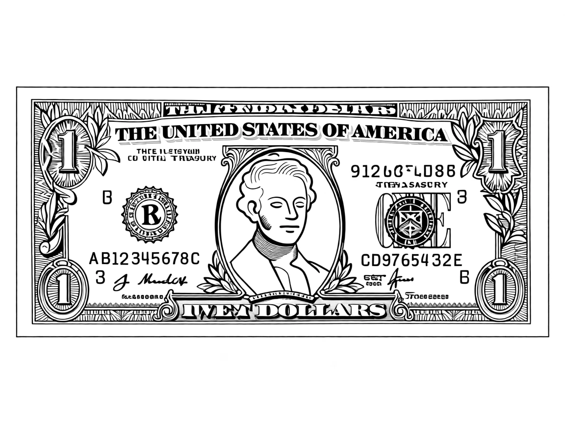 US Dollar bill of $20
