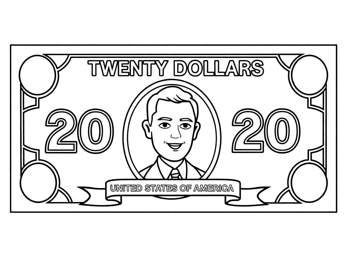 US twenty dollar bill