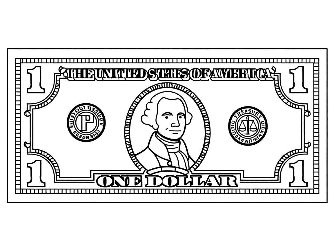 US one dollar bill