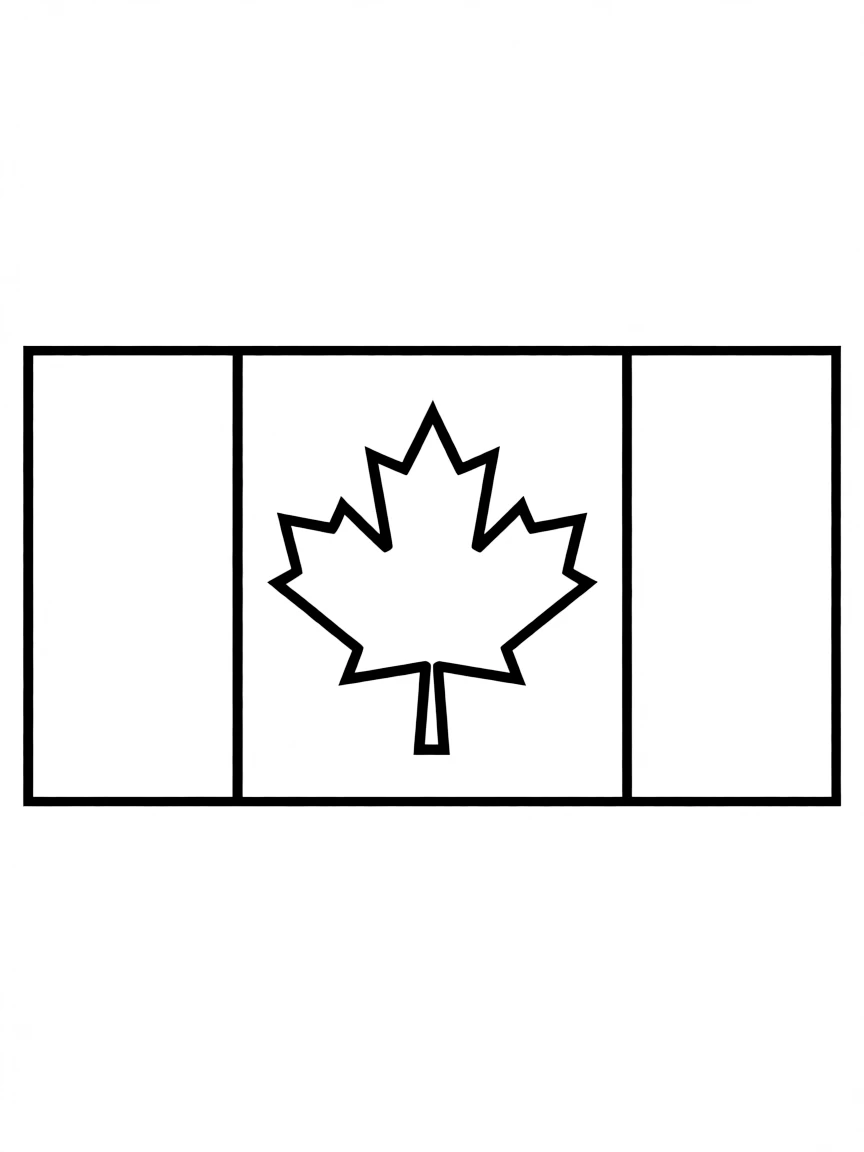 Flag of Canada with a maple leaf.