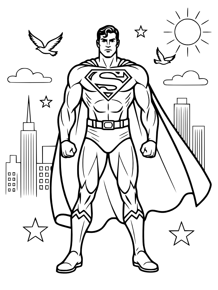 Upscaled coloring page